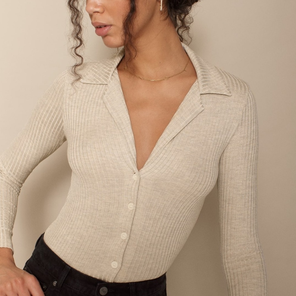 Reformation Irina Top Marble